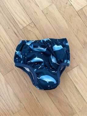 Baby Swim Diaper Cover with Narwhal Print NWOT